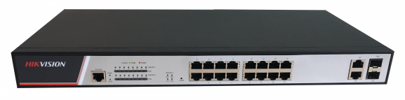 

Коммутатор HIKVISION DS-3E2318P 16 RJ45 100M PoE; 2 комбо-порта (1000М Ethernet/1000M SFP); таблица MAC адресов на 8000 записей; стандарты PoE: IEEE80, DS-3E2318P