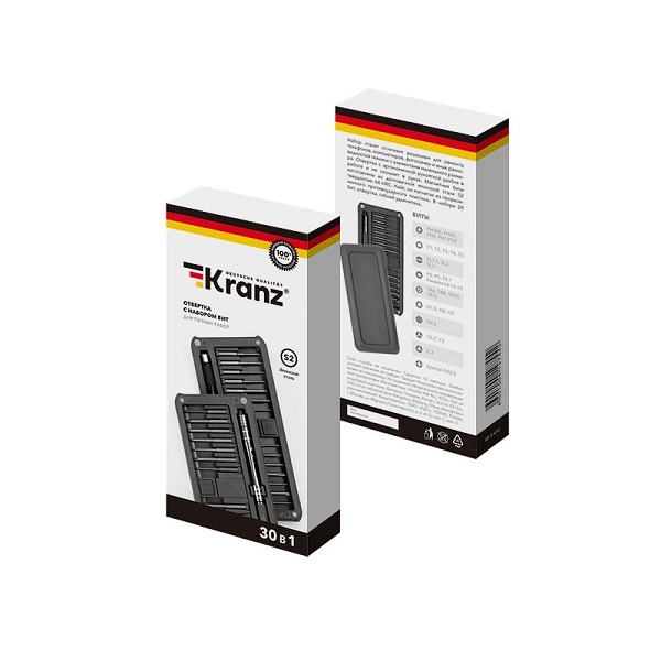 

Набор отверток Rexant KR-12-4752 для точных работ KRANZ RA-02, 30 предметов, KR-12-4752