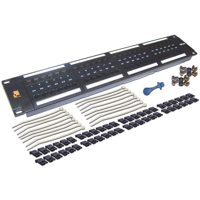 

Патч-панель 19, 48xRJ45, UTP, Кат. 5е Lanmaster LAN-PPL48U5E 2U, LAN-PPL48U5E