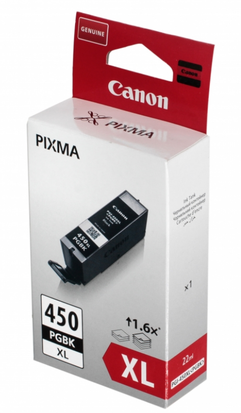 

Картридж Canon PGI-450PGBK XL 6434B001 черный пигмент (pigment black)т, повышенной емкости, PGI-450PGBK XL