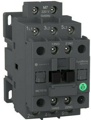 Изображение товара Контактор SystemePact MC1D09M7 9 А 3P управление 220 В переменный ток