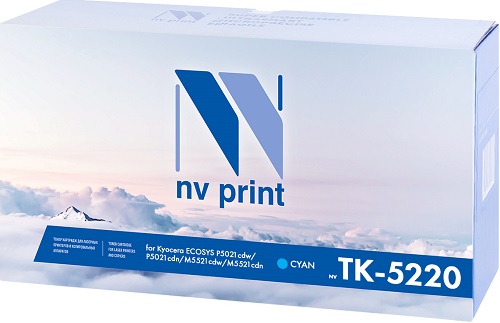 

Картридж NVP NV-TK5220C для Kyocera ECOSYS P5021cdw/P5021cdn/M5521cdw/M5521cdn, 1200k, синий, NV-TK5220C