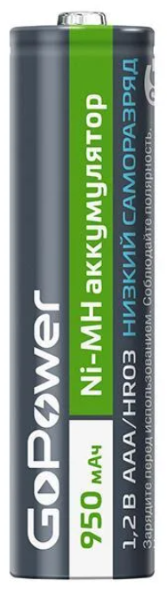 

Аккумулятор GoPower HR03 00-00018321 предзаряженный RTU AAA BL2 NI-MH 950mAh (2/20/320), HR03