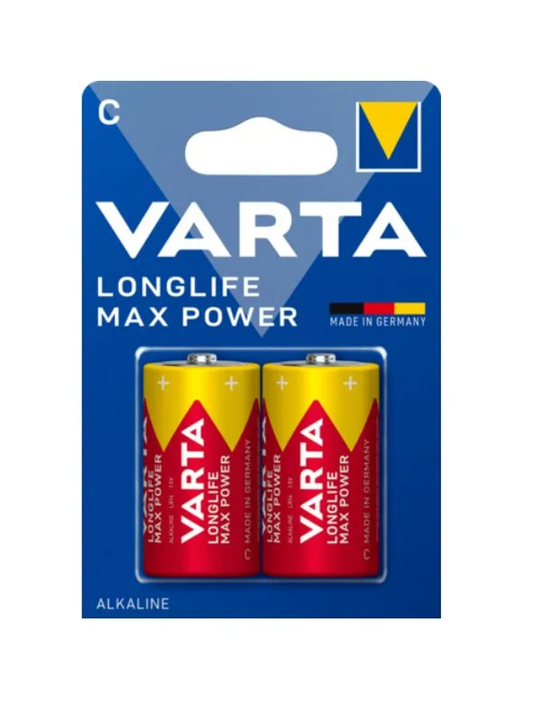 

Батарейка Varta LONGLIFE MAX POWER (MAX TECH) LR14 C BL2 Alkaline 1.5V (4714) (2/20/200), LONGLIFE MAX POWER (MAX TECH) LR14 C