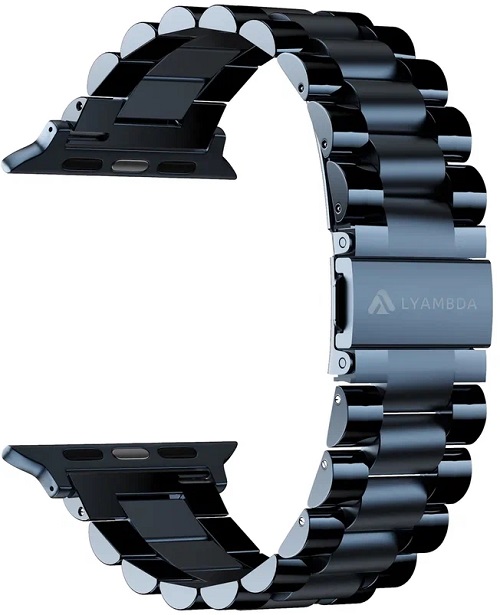 

Ремешок на руку Lyambda KEID DS-APG-02-40-DB из нержавеющей стали для Apple Watch 38/40/41 mm dark blue, KEID