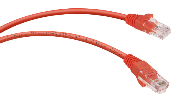 фото Кабель патч-корд U/UTP 6 кат. 3м Cabeus PC-UTP-RJ45-Cat.6-3m-RD в Уфе