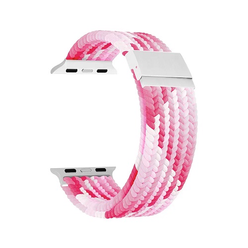 

Ремешок на руку Lyambda DSN-18-44-PK плетеный нейлоновый для Apple Watch 42/44/45/49 mm pink/white, DSN-18-44-PK