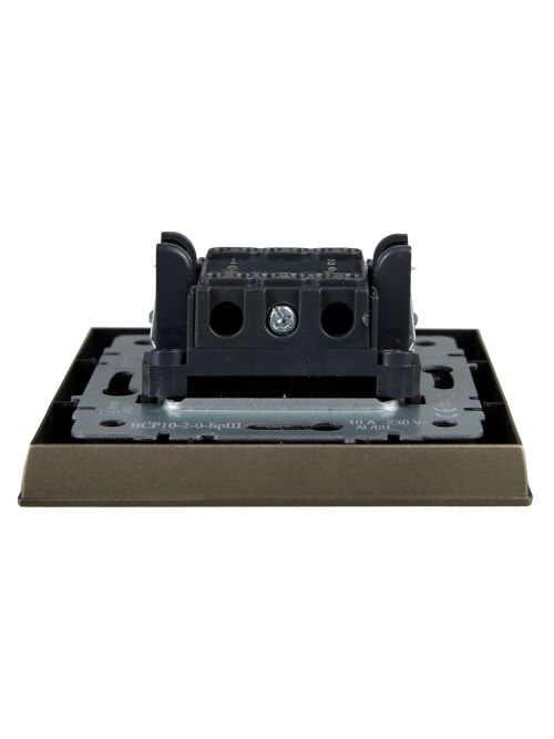 

Выключатель двухклавишный в сборе IEK BR-V20-0-10-K37-F BRITE 10А ВСР10-2-0-БрШ Шампань, BR-V20-0-10-K37-F