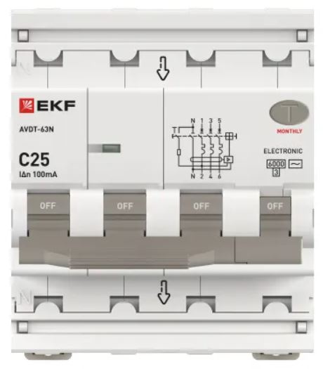 фото Автомат дифференциальный EKF D63N46E25C100 в Санкт-Петербургe