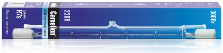 

Лампа галогенная Camelion™ J118 300W R7s 300Вт, R7s, 220В, 4900лм, 2000 часов работы, линейная (двухцокольная) (2936), J118 300W R7s