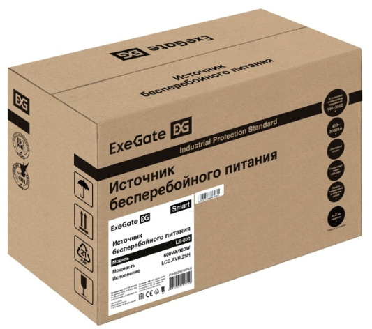 фото Источник бесперебойного питания  Exegate Smart LB-600.LCD.AVR.2SH