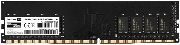 фото Модуль памяти DDR4 8GB Exegate HiPower в Омске