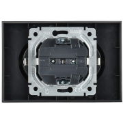 фото Розетка двухместная с заземлением в сборе  IEK BR-R21-16-K53-F