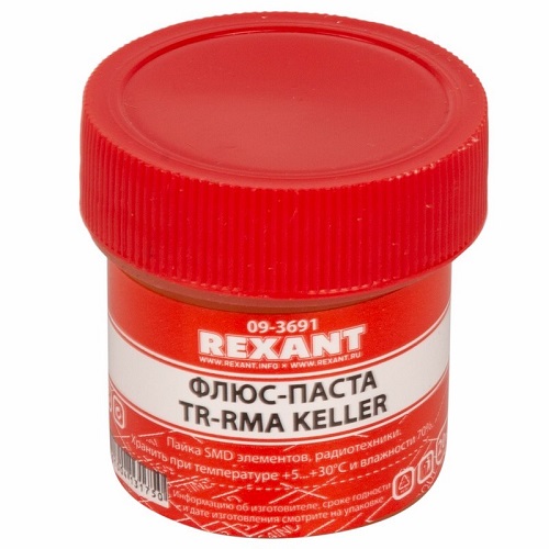 

Флюс Rexant 09-3691 для пайкипаста TR-RMA KELLER, 20 мл, банка, 09-3691