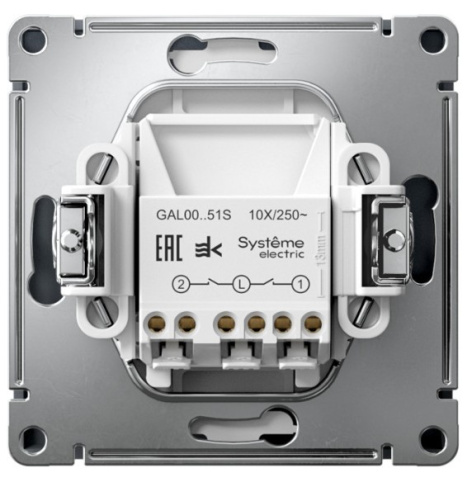 фото Выключатель двухклавишный  Systeme Electric GAL000751S в Красноярске