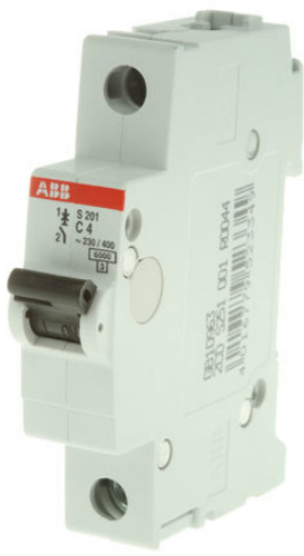 

Автоматический выключатель ABB 2CDS251001R0044 S201 1P 4А (С) 6kA, 2CDS251001R0044