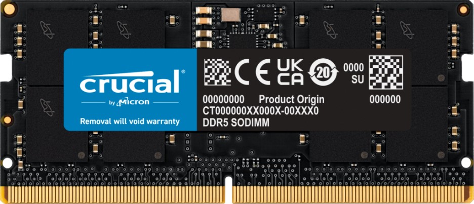 

Модуль памяти SODIMM DDR5 16GB Crucial CB16GS4800 4800МГц CL40, CB16GS4800