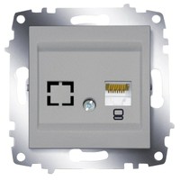 

Розетка ABB 619-011000-247 Cosmo компьютерная RJ45 cat 6 + гнездо, 50В, IP20 (алюминий), 619-011000-247
