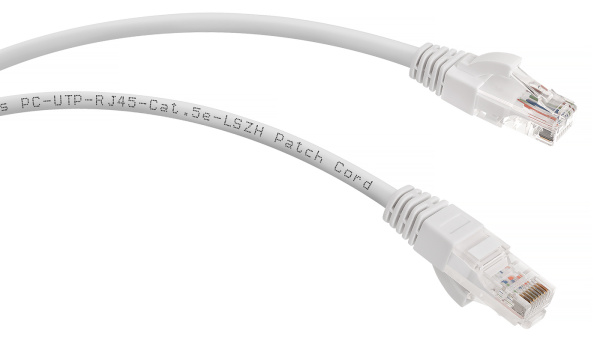 фото Кабель патч-корд U/UTP 5e кат. 3м Cabeus PC-UTP-RJ45-Cat.5e-3m-WH-LSZH в Уфе
