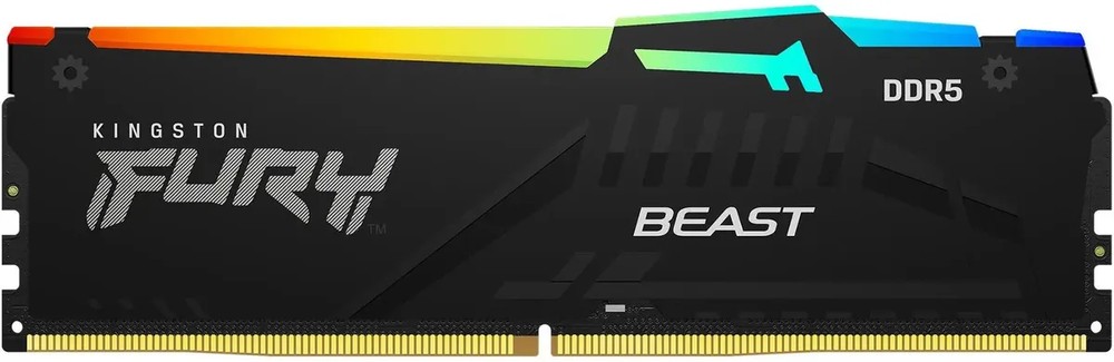 

Модуль памяти DDR5 16GB Kingston FURY KF560C30BBEA-16 Beast Black, 6000MHz CL30 1.4V, EXPO Ret, KF560C30BBEA-16