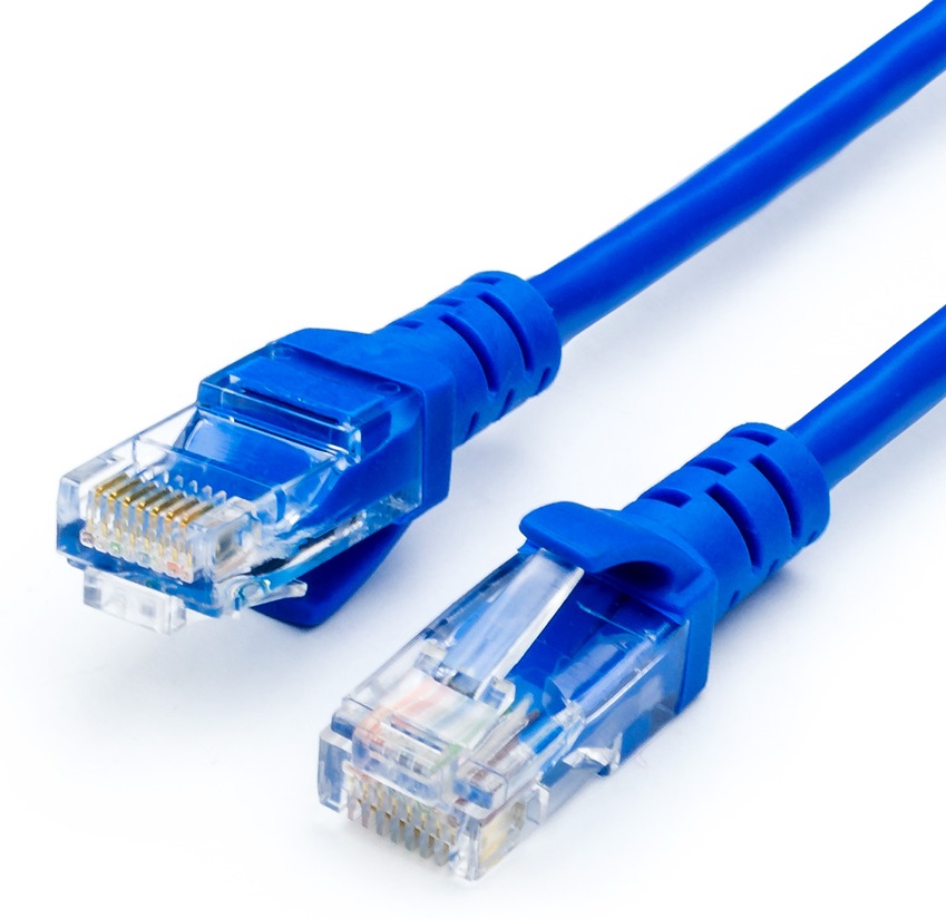

Кабель патч-корд U/UTP 5e кат. 2м. Atcom AT9161 литой, RJ45, синий, AT9161
