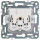 фото Розетка с заземлением с крышкой IEK SK-R16-16-44-K50
