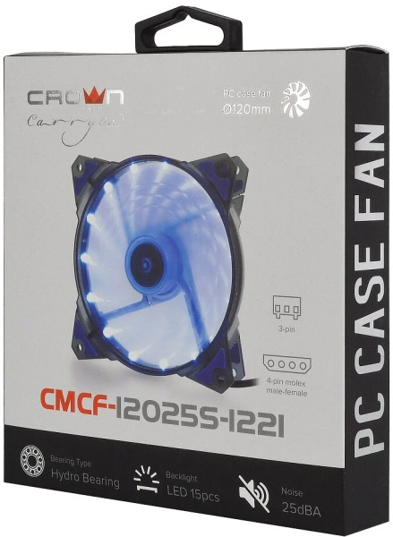 фото Вентилятор для корпуса Crown CMCF-12025S-1221 в Уфе