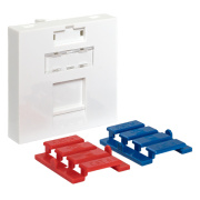 фото Накладка розетки компьютерной EKF TRP-INS-MOS-2M1P-WH