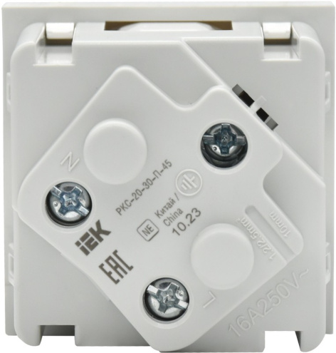 фото Розетка с заземлением IEK PR-KK40D-RSZH-2-2-45-K01 в Уфе