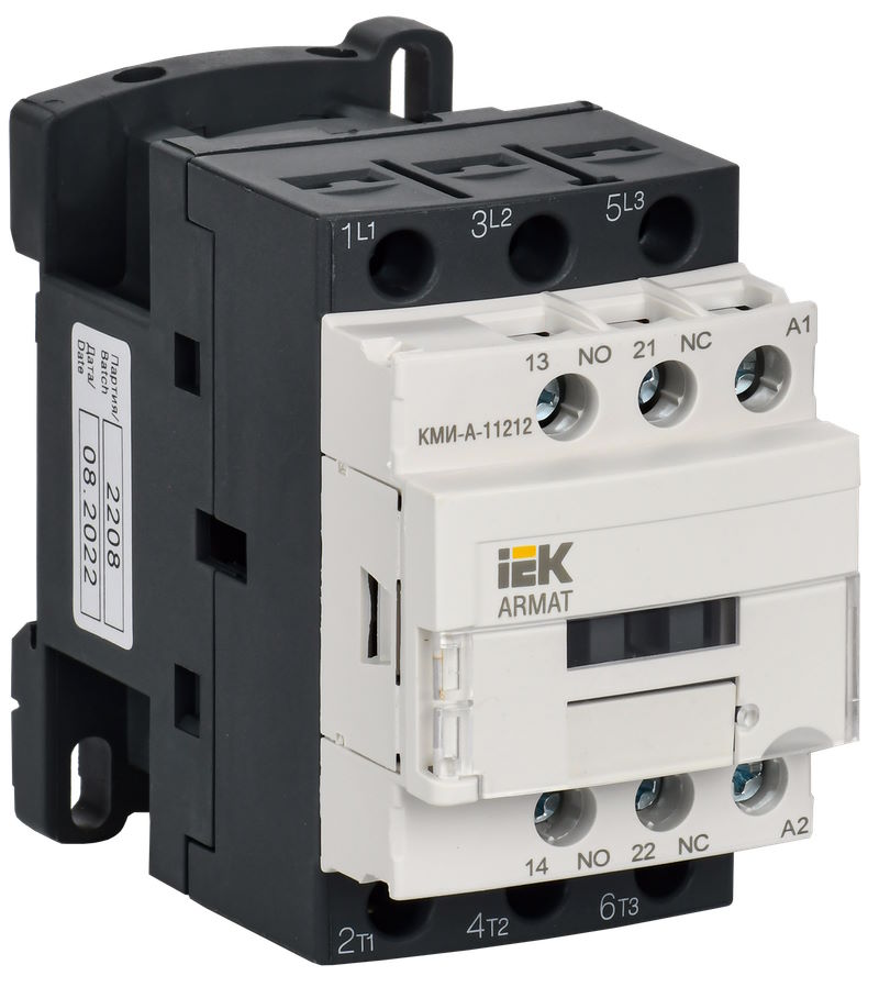 

Контактор IEK AR-ACC-11-012-230-11 ARMAT КМИ-А-11212 LC1D 12А 230В/АС3 1NO/1NC, AR-ACC-11-012-230-11