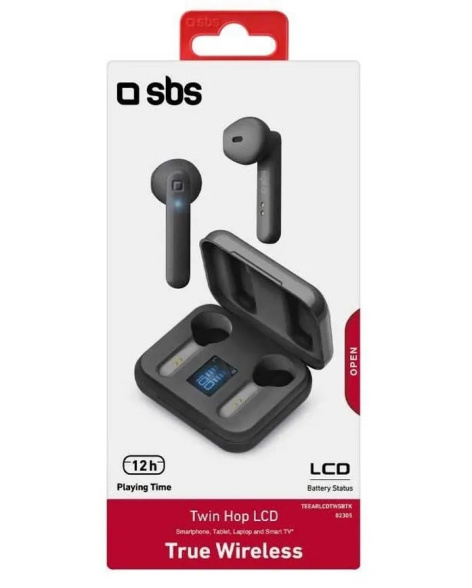 фото Наушники TWS SBS Twin Hop, Bluetooth, Вкладыши, Черный, [TEEARLCDTWSBTK]