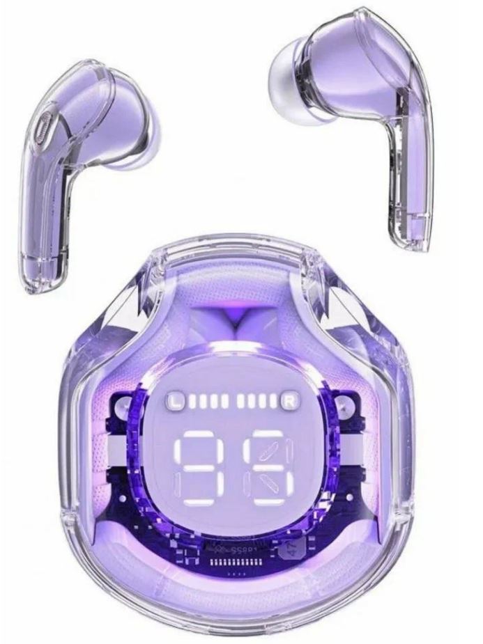 

Гарнитура wireless ACEFAST T8 Crystal color bluetooth earbuds. Цвет: синевато-фиолетовый, T8