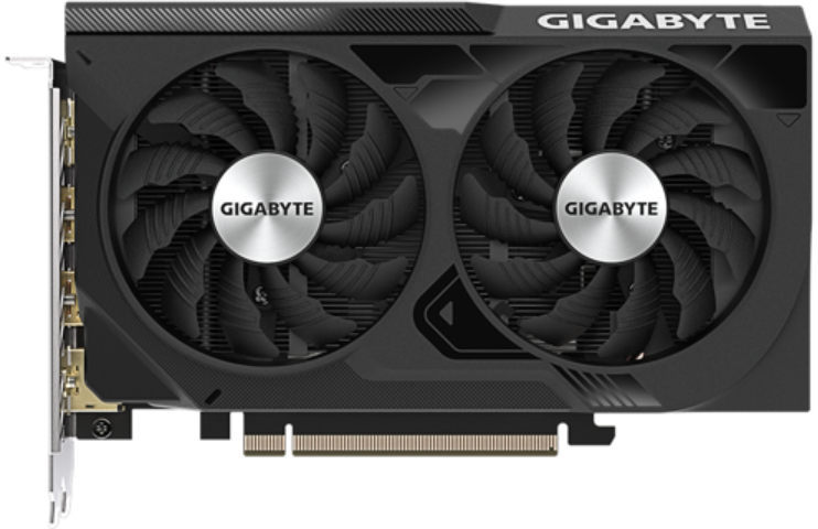 

Видеокарта PCI-E GIGABYTE GeForce RTX 4060 WINDFORCE (GV-N4060WF2OC-8GD) 8GB GDDR6 128bit 5nm 1830/17000MHz 2*HDMI/2*DP, GeForce RTX 4060 WINDFORCE (GV-N4060WF2OC-8GD)