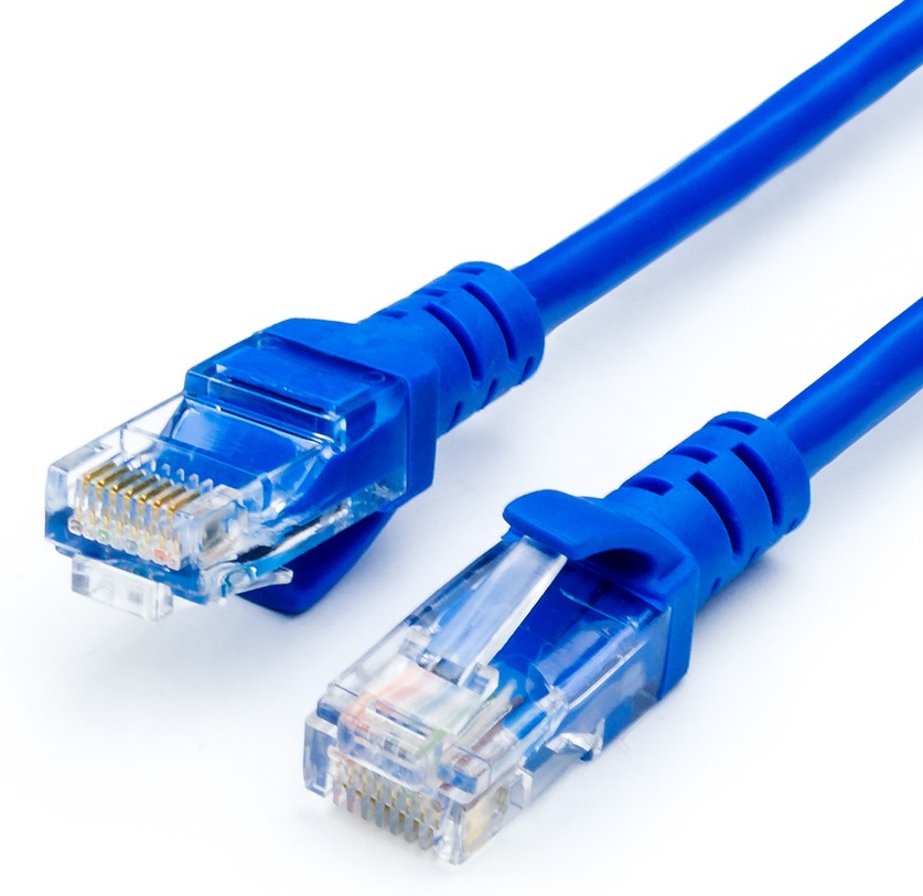 

Кабель патч-корд U/UTP 5e кат. 30м. Atcom AT9173 литой, RJ45, синий, AT9173