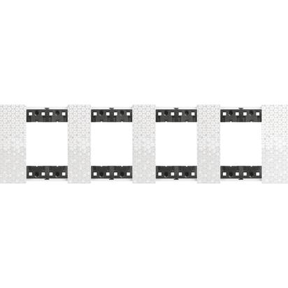 

Рамка BTicino KA4802M4MW LIVING NOW 4 поста (2+2+2+2 модуля). Цвет "Пиксель", KA4802M4MW