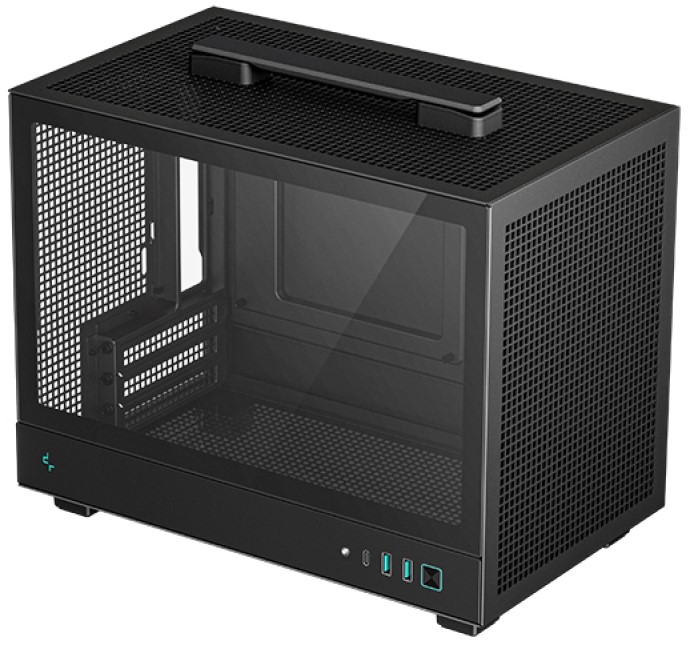 

Корпус mini-ITX Deepcool CH160 черный, без БП, боковая панель из закаленного стекла, USB Type-C, 2*USB 3.0, audio, CH160