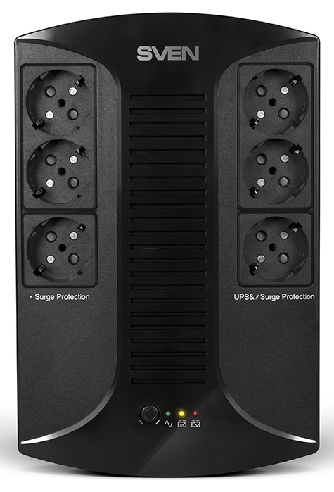

Источник бесперебойного питания Sven UP-L1000E SV-016593 вх СЕЕ7/7, вых 6 × CEE7/4, пластик, черный, UP-L1000E