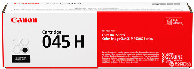

Картридж Canon 045H 1246C002 для i-SENSYS LBP611Cn/LBP613Cdw/MF631Cn/MF633CDW/MF635Cx (2800 стр), черный, 045H