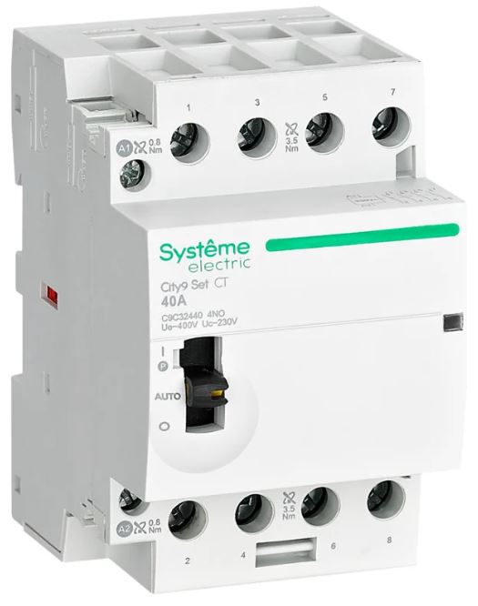 

Контактор модульный Systeme Electric C9C32440 City9 Set 4P 4НО 40A AC 400В-230В, C9C32440