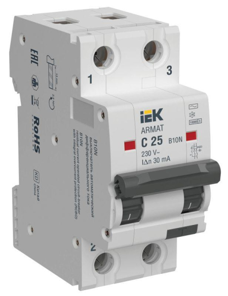фото Автомат дифференциальный IEK AR-B10N-2-C025C030 в Красноярске
