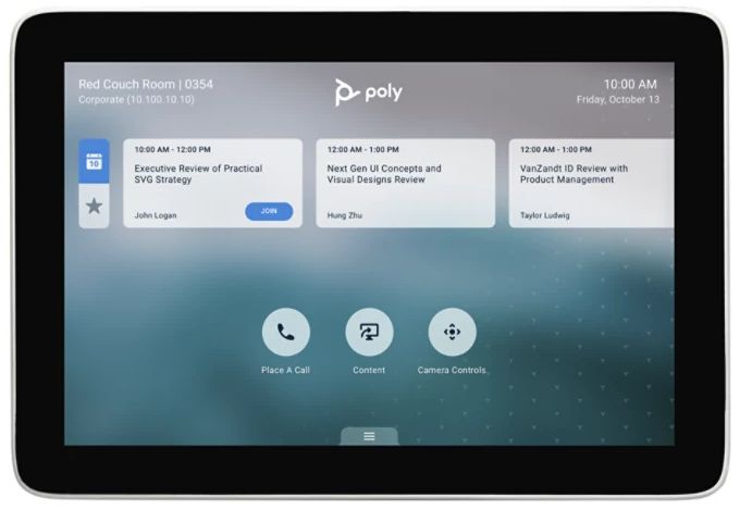 

Сенсорный экран Polycom Poly TC8 2200-30760-001 для управления Poly G7500, Studio X30 и Studio X50 (требуется подключение к сети PoE или использовать, Poly TC8