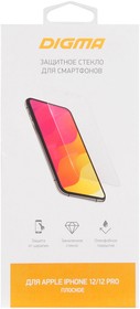 

Защитное стекло Digma DGG1AP12PA для Apple iPhone 12/12 Pro прозрачное (1509311), DGG1AP12PA