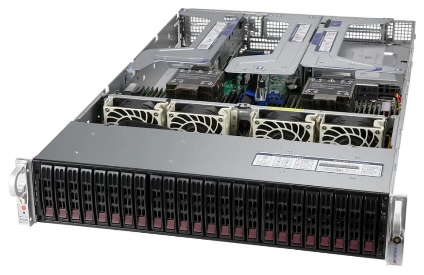 

Серверная платформа 2U Supermicro SYS-220U-TNR_3 (2*LGA4189, C621-A, 32*DDR4, 2*PCIe, 24*2,5", 14*SATA, 2*1600W 80+ Titanium, 2*USB 3.2, VGA), SYS-220U-TNR_3