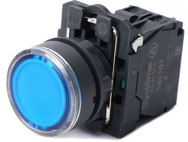 Изображение товара Модульная кнопка Systeme Electric SB5AW36B1 с подсветкой 22 мм