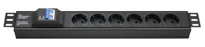 

Блок розеток 19", 6 розеток DKC R519SH6CB 16A с автоматом 2P Вых:6ХSchuko Вх:SchukoX2м, "RAM telecom", R519SH6CB