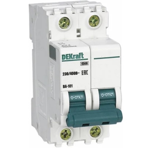 

Автоматический выключатель DEKraft 11210DEK 2Р 5А (C) 4,5кА, 11210DEK