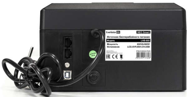 фото Источник бесперебойного питания  Exegate NEO Smart LHB-800.LCD.AVR.8SH.CH.RJ.USB (УЦЕНЕННЫЙ) в Уфе