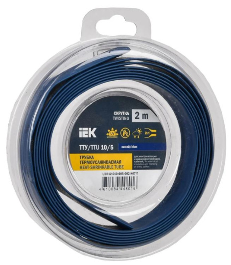Изображение товара Термоусадочная трубка IEK UDR12-010-005-002-K07-T для электропроводки