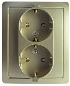 Изображение товара Розетка Simon 1590451-034 внутренняя двухразъемная IP20 стильная