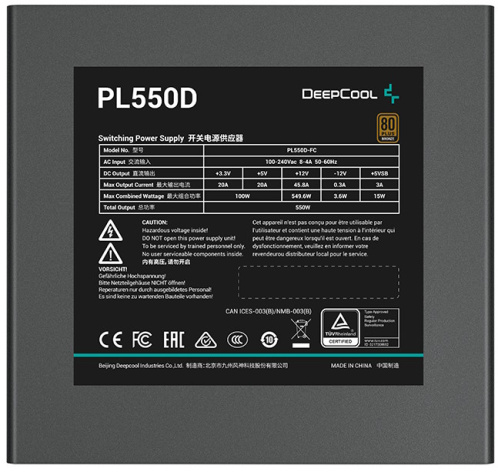фото Блок питания ATX Deepcool PL550D в Уфе